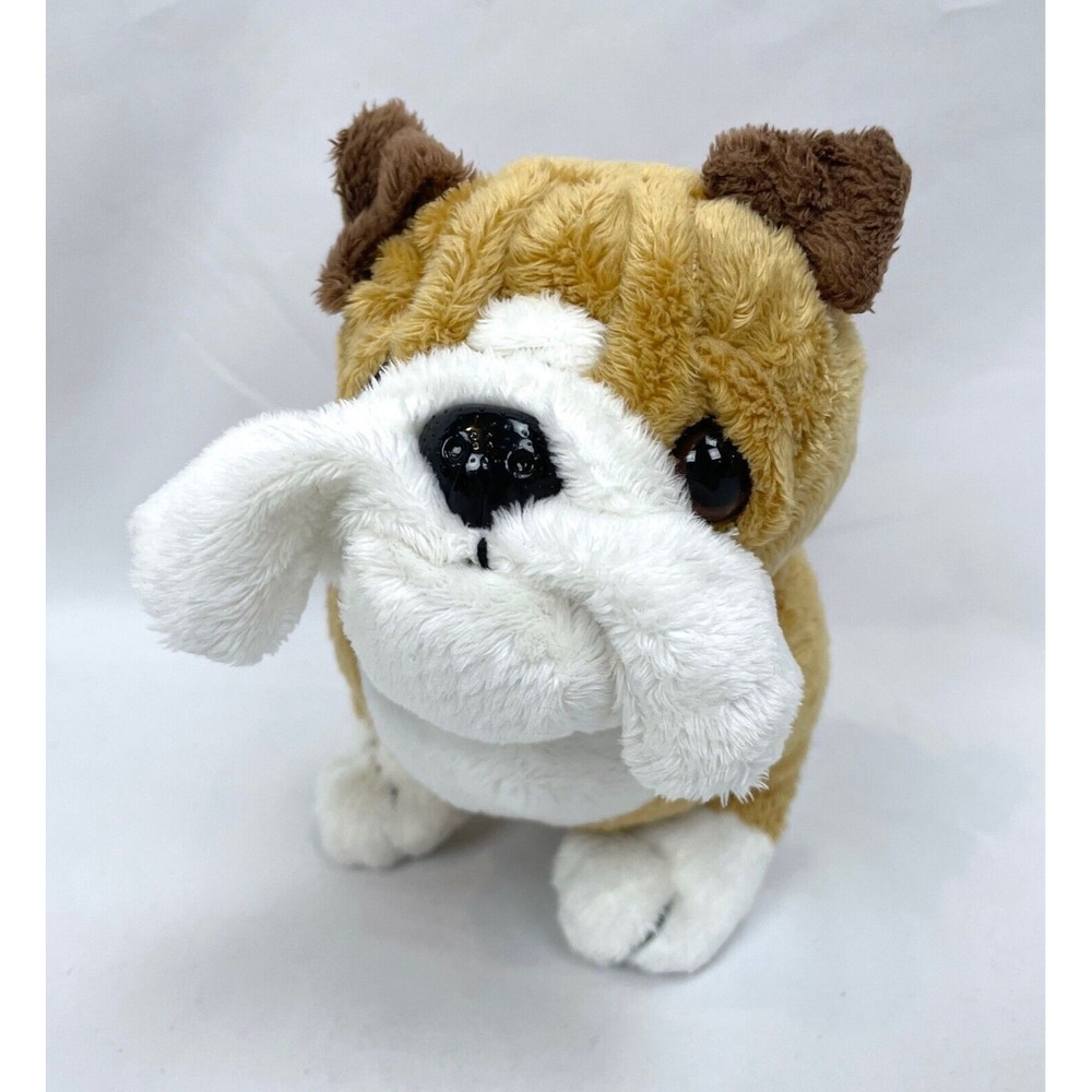 Ganz Webkinz Bulldog Puppy Dog Stuffed Animal Plush‎ HM126 Tan White